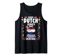 King's Day Koningsdag Tulip Idea para mujer Corona Bandera Holandesa Camiseta sin Mangas