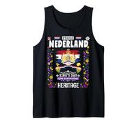 King's Day Koningsdag Tulip Idea para mujer Corona Bandera Holandesa Camiseta sin Mangas