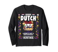 King's Day Koningsdag Tulip Idea para niños Corona Bandera Holandesa Manga Larga