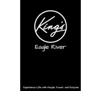 King's: Eagle River, Matte Black with White, Blank Lined 120 pages