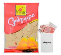 Kings Golcappa Pani Puri - [200g] + Sobre Tarjeta Preparación - Original de la India - Pack Laborawi (Individual)