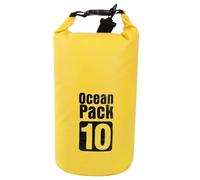 KINGS KRAFT Bolsa seca impermeable para mujeres y hombres, mochila ligera enrollada de 10 L con funda para teléfono para viajes, natación, canotaje, kayak, camping y playa, color amarillo