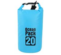 KINGS KRAFT Bolsa seca impermeable para mujeres y hombres, mochila ligera enrollada de 20 L con funda para teléfono para viajes, natación, canotaje, kayak, camping y playa, azul lago