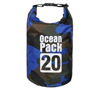 KINGS KRAFT Bolsa seca impermeable para mujeres y hombres, mochila ligera enrollada de 20 L con funda para teléfono para viajes, natación, canotaje, kayak, camping y playa, color azul