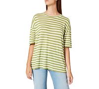 Kings of Indigo Majaji Camiseta, Verde (Spinach Green Stripe 7605), M para Mujer