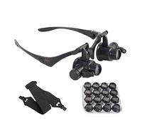 Kingscope - Lupa para reparación de relojes de pulsera con luz LED, con doble ojo y lupa, 8 lentes intercambiables: 2.5X/4X/6X/8X/10X/15X/20X/25X