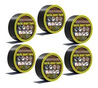 Kingsea - Juego de 6 unidades, 2 x 50 cm, Joist Tape, Joist Tape for Decking, impermeable Deck Joist Tape, Seal Antiseptic Deck Joist Butyl Tape, Self-Adhesive Flashing Joist Tape for Joists Beams