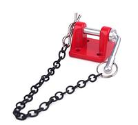 kingsea Juego de ganchos de remolque de enganche 1/10 compatible con RC Crawler Truck Traxxas TRX4 SCX10 90027 Tamiya CC01 RC4WD D90 (rojo)