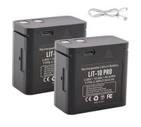 KingSener Pack de 2 baterías LIT-10 Pro para cámara Spypoint Cell-LINK LINK-Micro LINK-Micro-LTE LINK-Micro-S-LTE CELL-LTE CELL-LINK-10 Honeycomb Offroad Camera con cables de 3,85 V