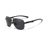 KINGSEVEN 2023 Marca Hombres Gafas de Sol de Aluminio Polarizadas UV400 Espejo Masculino Gafas de Sol Mujeres para Hombres Oculos de sol, negro y gris, 61