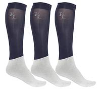 Kingsland Calcetines de competición clásicos, unisex, paquete de 3 unidades, ligeros, indeformables y cómodos (azul, 29-35)