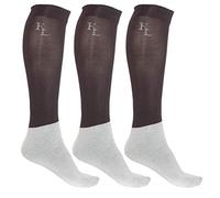 Kingsland Equestrian: Calcetines unisex para competición (3 unidades), diseño con logotipo KL, color negro, color - negro, tamaño Gr. 29 - 35