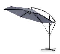 Kingsleeve® Sombrilla 300cm UV80+ Manivela Base Funda Parasol Terraza Funcional Estable Verano Antracita