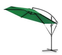 Kingsleeve® Sombrilla de Jardín Brazil Verde Ø300cm Inclinable Soporte UV50+ Parasol Protección Antiviento Repelente al Agua