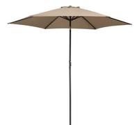 Kingsleeve® Sombrilla de Jardin, Parasol 300cm Grande Protección UV 80+ Manivela Inclinable Orientable, Aluminio Balcón Terraza Sombrillas para Patio Piscina Parasoles Mercado Topo
