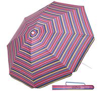 Kingsleeve Sombrilla de Playa Jardín 200cm Parasol Patio Terraza Inclinable Ajustable Protección UV50+ Multicolor