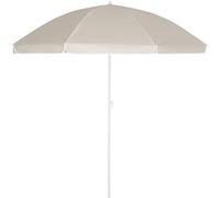 Kingsleeve Sombrilla de Playa Jardín 200cm Parasol Patio Terraza Inclinable Ajustable Protección UV50+ Crema