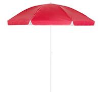 Kingsleeve Sombrilla de Playa Jardín 200cm Parasol Patio Terraza Inclinable Ajustable Protección UV50+ Rojo