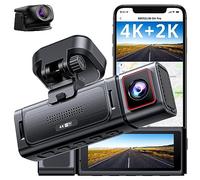 Kingslim D4PRO - Cámara de salpicadero Delantera y Trasera - 4K + 2K Dual Car Dashcam con WiFi GPS Dash Camera, grabación Interior Opcional, Control de Voz, Tipo C, soporta 256 GB máximo