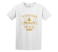 Kingsman Manners Maketh Men's T-Shirt Unisex White Cotton Print tee Shirts XL