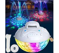 KingSom Altavoz Piscina Bluetooth con Fuente de Luces, 10000mAh Altavoz Flotante para Piscina, Altavoces de Impermeable IP68, Bluetooth5.4, HD Sonido Estéreo,24H Reproducción Fuente Recargable Piscina