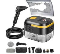 KingSom Limpiador a vapor,6 Velocidades Vaporeta Limpieza de Mano,vaporeta limpieza hogar potente 2500W,1400ML Limpiador vapor portátil,limpiador de vapor multiusos con 10 accesorios para Cocina,sofá