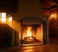 Kingson Rejilla de Protección para Chimenea Negra 96.5x61cm, Protección contra el Fuego para Estufas de Leña y Quemadores de Troncos, Protección contra el Fuego para Bebés, Protección contra el Fuego