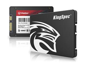 Kingspec 256GB 2,5 "SATA SSD, SATA III 6Gb / s Unidad Interna de Estado sólido - Memoria Flash 3D NAND, para escritorios/computadoras portátiles/Todo en uno