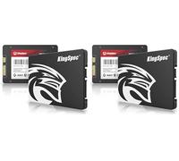 Kingspec SSD 1TB SATA III 6Gb/s 2,5" TLC 3D NAND Flash Disco Duro Interno - Lectura de hasta 570 MB/s para Escritorios/Computadoras Portátiles/Todo en Uno (Paquete de 2)