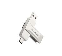 Kingspec SSD Externo de 256GB, hasta 550 MB/s, Unidad Flash USB 2 en 1 USB C y USB A, Unidad de Memoria de Pulgar SSD Disco Duro portátil Compatible con iPhone 15/PS4/PS5/teléfono Android/Windows/Mac