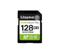 Kingston Tarjeta de Memoria SD Canvas Select Plus 128GB SDXC Gen3 150MB/s C10 UHS-I U1 V10-SDS3/128GB
