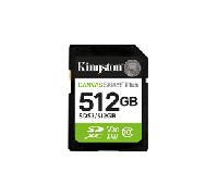 KINGSTON 512GB SDXC CANVAS SELECT PLUS GEN3 150MB/S C10 UHS-I U3 V30 SDS3/512GB