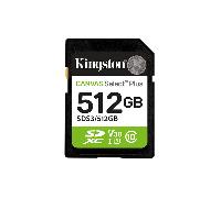 Tarjeta de Memoria Kingston CANVAS Select Plus 512GB SD XC/ Clase 10/ 150MBs