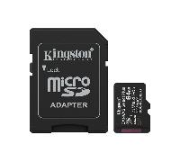 Kingston Canvas Select Plus Tarjeta de Memoria microSD 64GB microSDXC Gen3 100MB/s A1 Incluye Adaptador de SD - SDCS3/64GB