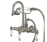 Kingston Brass CC10T1 Vintage Leg Tub Filler with Hand Shower, 4-3/4-Inch, Polished Chrome