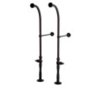 Kingston Brass CC45530 Línea de suministro rígida vintage independiente con topes y kit de extensión de 7 pulgadas sin asa, bronce aceitado