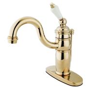 Kingston Brass KB1402PL Victorian Mono Block Bathroom Faucet Polished
