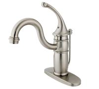 Kingston Brass KB1408GL Single-Handle 4 in. Centerset Bathroom Faucet Brushed Nickel