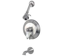 Kingston Brass KB36380PL Restoration Tub & Shower Faucet Brushed Nick