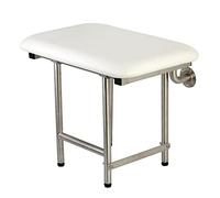 Kingston Brass KBSS2216P Asiento de Ducha Plegado para Montaje en Pared bariátrico de 56 x 40,6 cm con Soportes de Piso adicionales, Acero Inoxidable Cepillado