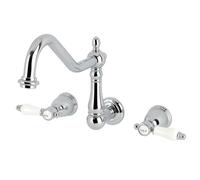 Kingston Brass KS1021BPL Bel-Air - Grifo romano de dos asas para bañera, cromo pulido