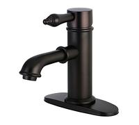 Kingston Brass KS7415AL Grifo Monomando para Lavabo, Bronce aceitado, 5-1/8" in Spout Reach