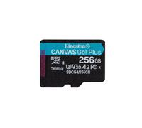 Kingston Canvas Go Plus microSDXC Tarjeta de Memoria Gen4 200MB/s A2 U3 V30 256GB con Adaptador-SDCG4/256GB