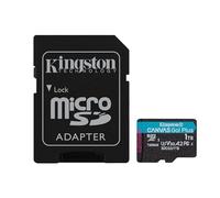 Kingston Canvas Go! Plus microSD Tarjeta de Memoria Categoria 10, UHS-I 1TB microSDXC 170R A2 U3 V30 Card con ADP
