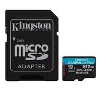 Kingston Canvas Go! Plus MicroSDXC 512GB UHS-I U3 V30 Clase 10 + Adaptador SD