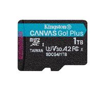 Kingston Canvas Go Plus microSDXC Tarjeta de Memoria Gen4 200MB/s A2 U3 V30 1TB Paquete Individual sin ADP-SDCG4/1TBSP