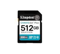 Kingston Canvas Go Plus SDXC Tarjeta de Memoria Gen4 200MB/s C10 UHS-I U3 V30 512GB-SDG4/512GB