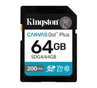 Kingston Canvas Go Plus SDXC Tarjeta de Memoria Gen4 200MB/s C10 UHS-I U3 V30 64GB-SDG4/64GB