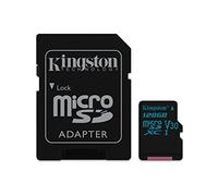 Kingston Canvas Go! SDCG2/128GB - Tarjeta MicroSD de 128 GB con Adaptador SD, Negro