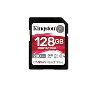 Kingston Technology - 128GB Canvas React Plus SDXC UHS-II 280R/100W U3 V60 for Full HD/4K